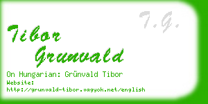 tibor grunvald business card